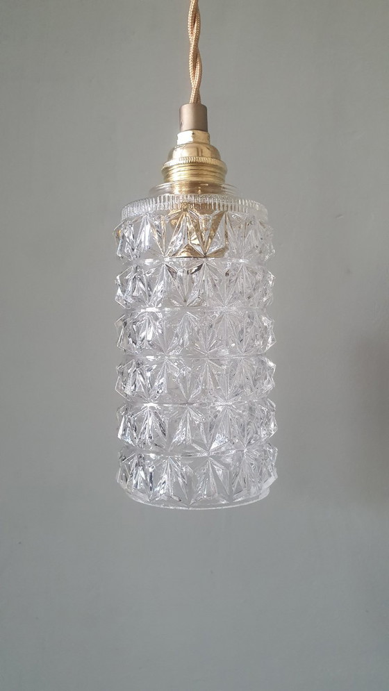 Vintage Getextureerde Hanglamp Midcentury Design. – Hanglampen, Brass (photo 8 of 12)