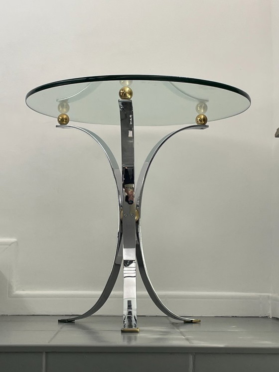 Image 1 of Spectacular original French Modernist design side table from the 1970s by Maison Jansen (France)