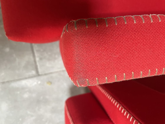 Image 1 of 4 x Rietveld Cassina 637 Utrecht Chair Fauteuil Rood Stof