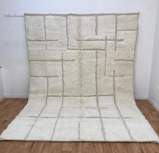 Zeldzaam handgemaakt Marokkaans Berber tapijt 210cmx290cm – vloerkleden en tapijten, Wool