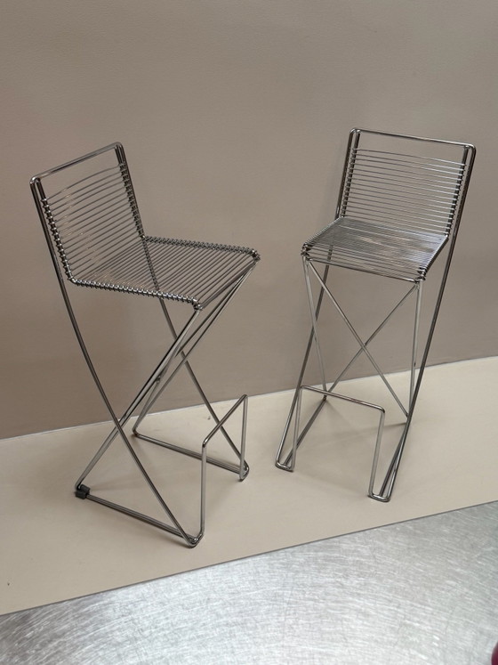 2 x Till Behrens “Cross Swinger” Taburetes de bar – rvs (photo 2 of 8)