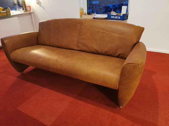 Image 1 of 1 zweisitziges Sofa Jori aus Rindsleder; Farbe Cognac