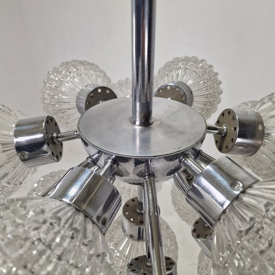 Image 1 of Large Glass Globe Chandelier by Richard Essig, Germany, 1960s