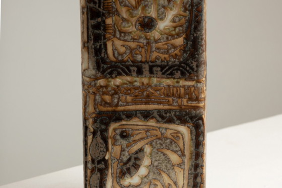 Image 1 of Royal Copenhagen. Small earthenware vase with ethnic decoration. Circa 1970