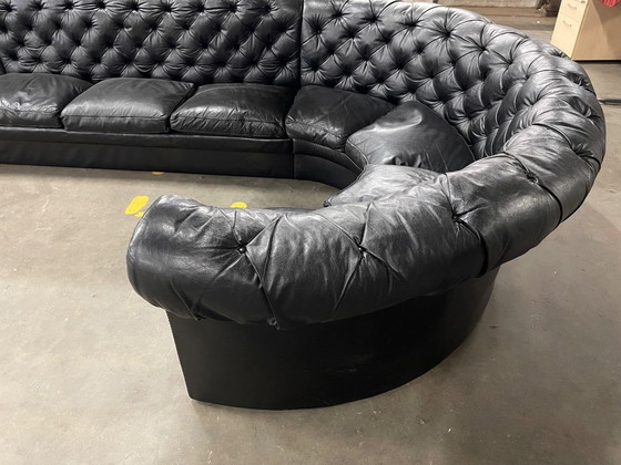 Vintage Huge Chesterfield Style Sofa, 4 Modules – Modular sofas, Leather (photo 11 of 14)