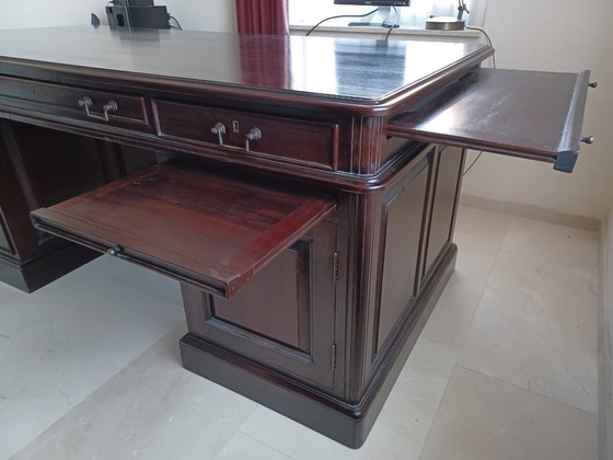 Image 1 of Mahogany partner desk, Jan Frantzen