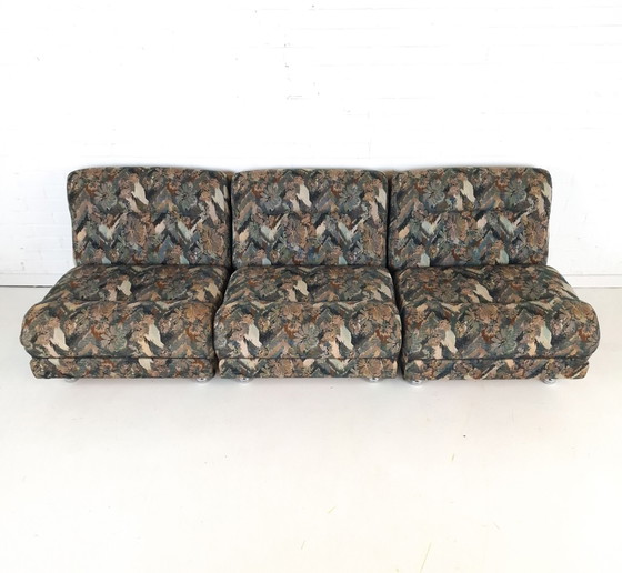 Vintage 3-piece modular sofa mid-century modern design – Textile (photo 3 of 12)