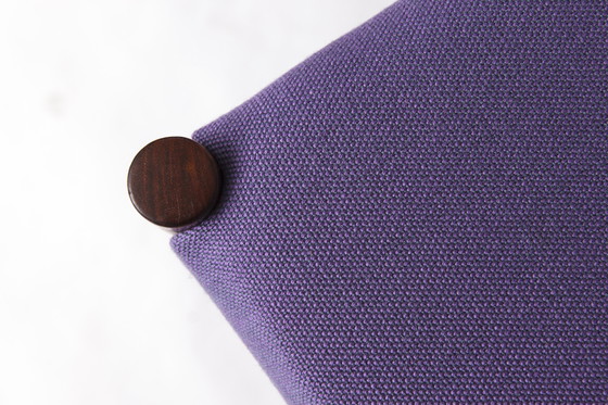 Image 1 of Set di 6 sedie da pranzo vintage in palissandro di Lübke, Germania, anni '70 - Ristrutturate con rivestimento lilla