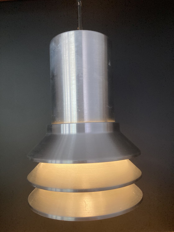 Image 1 of Vintage Space Age Aluminum Pendant Lamp