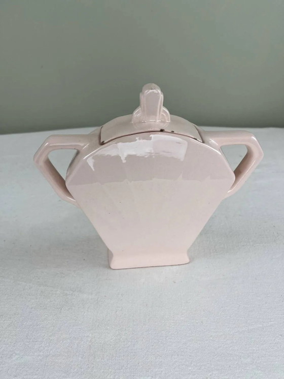 Art Deco rosa Zuckerdose – Geschirr, Porcelain (photo 4 of 9)