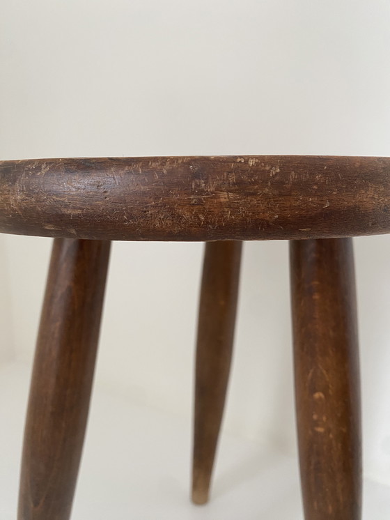 Image 1 of Vintage French milk stool - plant table - stool - Berger Charlotte Perriand style.