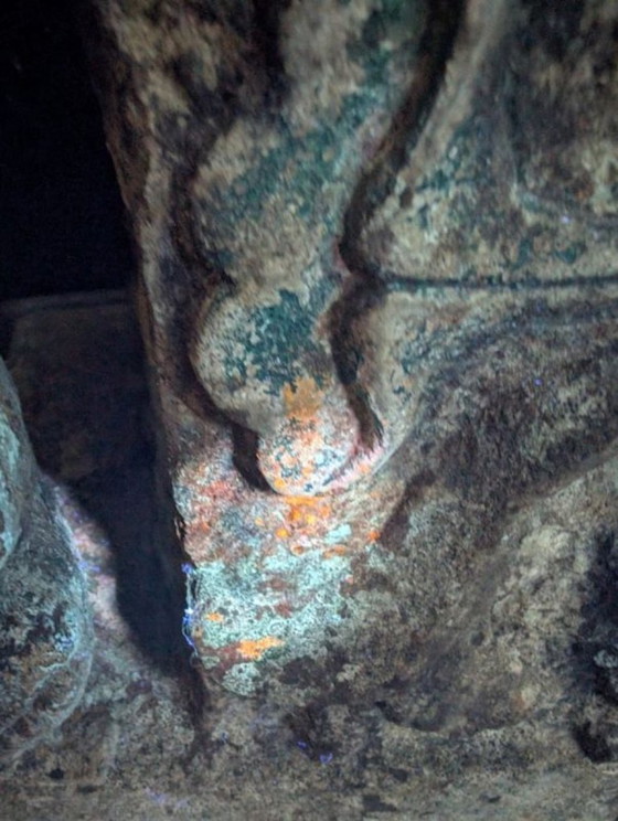 Image 1 of Large Himalayan limestone Buddha stele with naga and temple relief