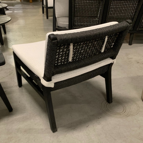 Image 1 of Poltrona lounge Castle Line Teak Black (set da 2) con tavolino laterale