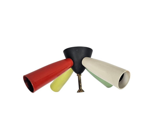 Image 1 of Lámpara de techo Sputnik Spider de 3 brazos, mediados de siglo, Alemania, años 50