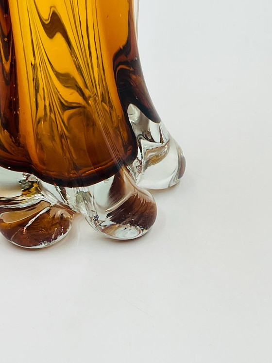Grand vase sculptural par Flavio Poli pour Seguso, Seguso Murano, Verre, Marron, Modern (photo 5 sur 13)