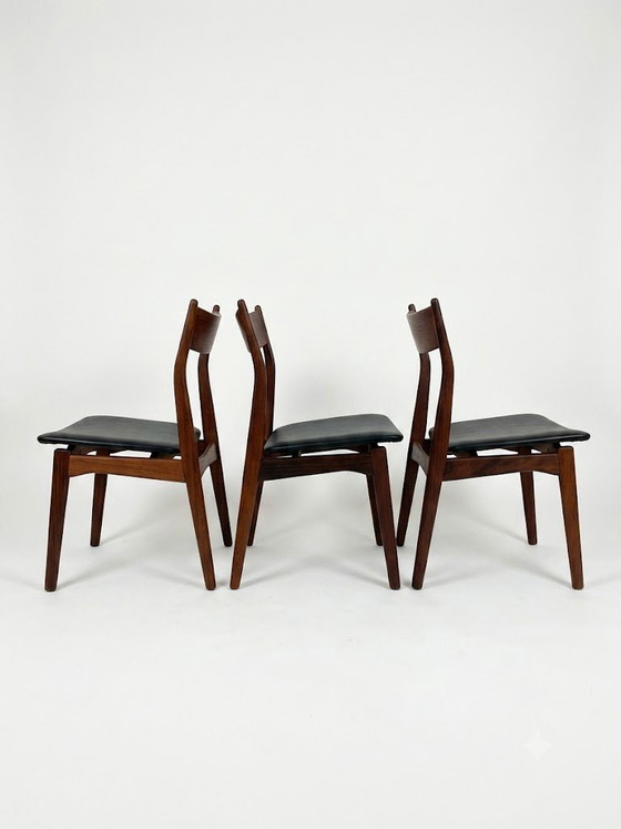 Image 1 of Lot de 3 chaises danoises H.P Hansen 