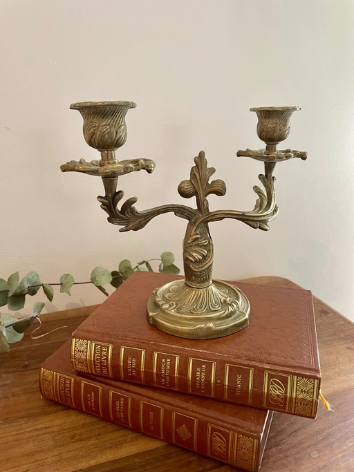 Vintage vergulde bronzen kroonluchter