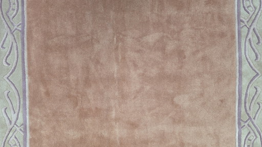 Alfombra oriental moderna y contemporánea de lana hecha a mano, 227x323cm.