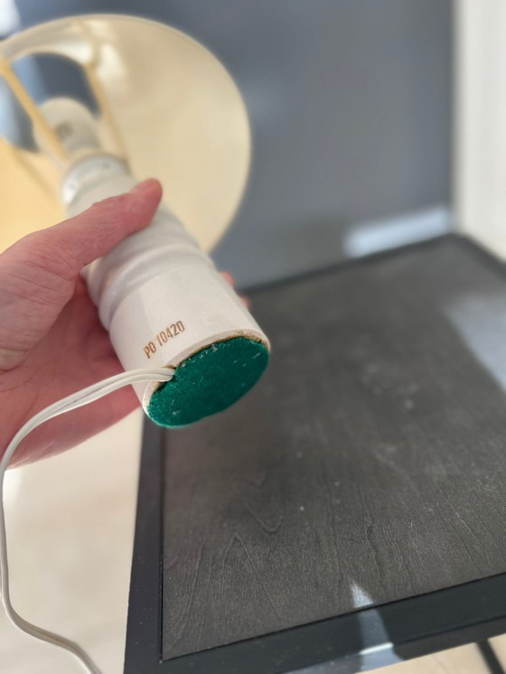 Image 1 of Zeldzame vintage CGEC keramische industriële lamp (1961) – 1,3 kg, uniek design