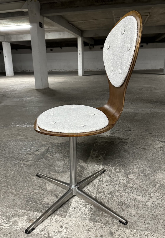 Image 1 of Ensemble de 4 chaises vintage en bois courbé et placage de bois de rose par Elmar Flötotto, Allemagne 1960