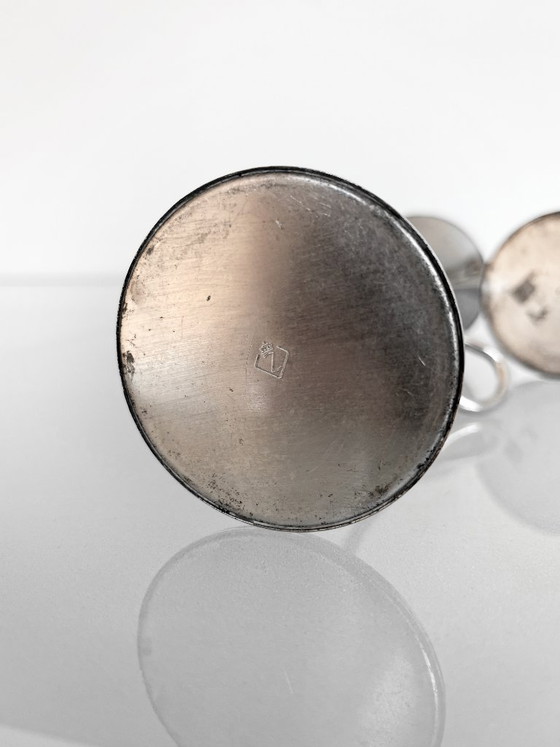 Image 1 of Ensemble vintage de deux bougeoirs argentés