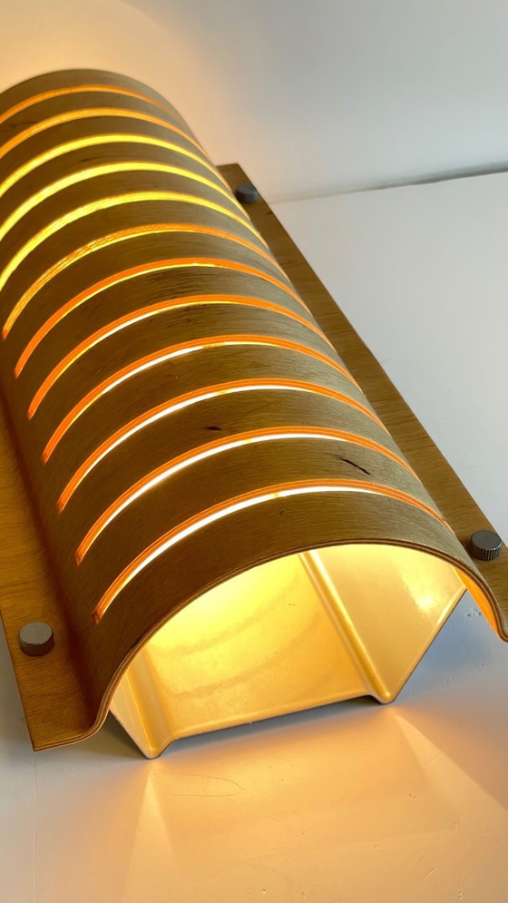 Image 1 of Vintage Ikea Bent Wood Wall Sconce