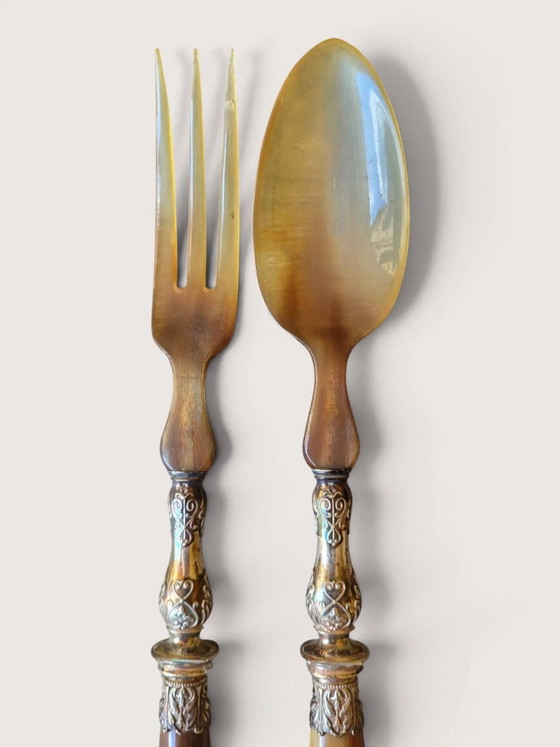 Posate da insalata argentate – Set di posate, Art Deco (photo 3 of 7)