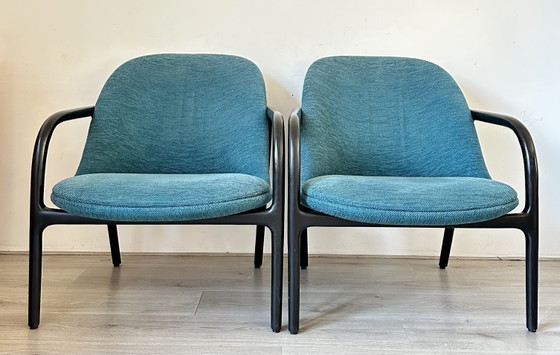 2x Artisan design Armchairs PRICE PER PIECE – Wood, Textile (photo 9 of 10)