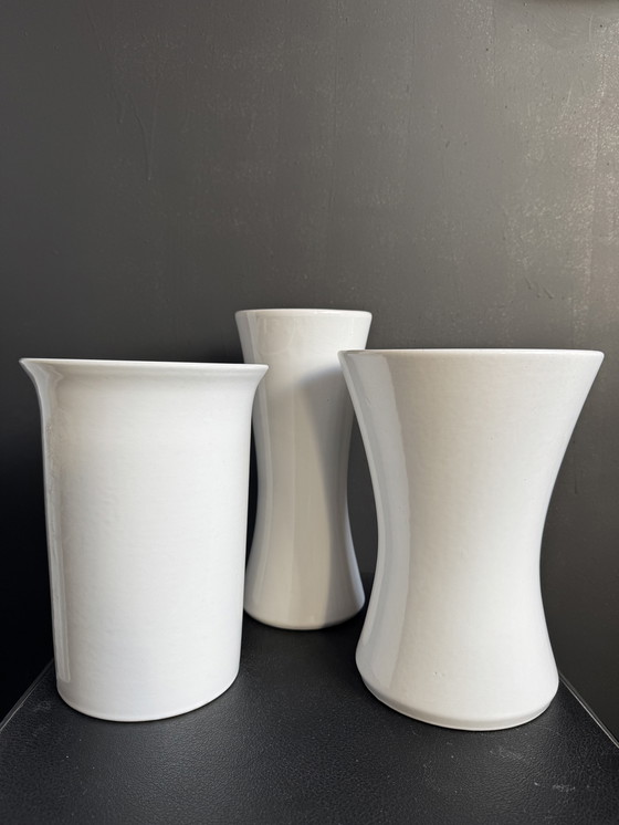 Image 1 of Diaboloförmige Keramikvasen aus Westdeutschland, 1960er Jahre