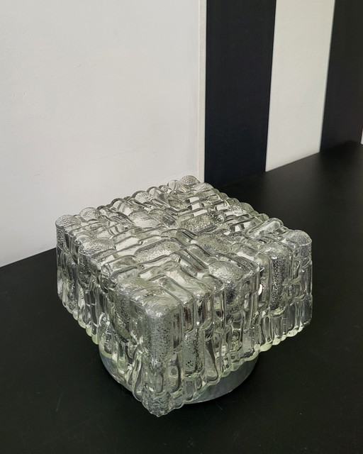 Mid-Century glass ceiling light from the 1950s.