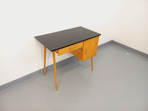 Image 1 of Vintage Baumann wooden desk from the 1950s