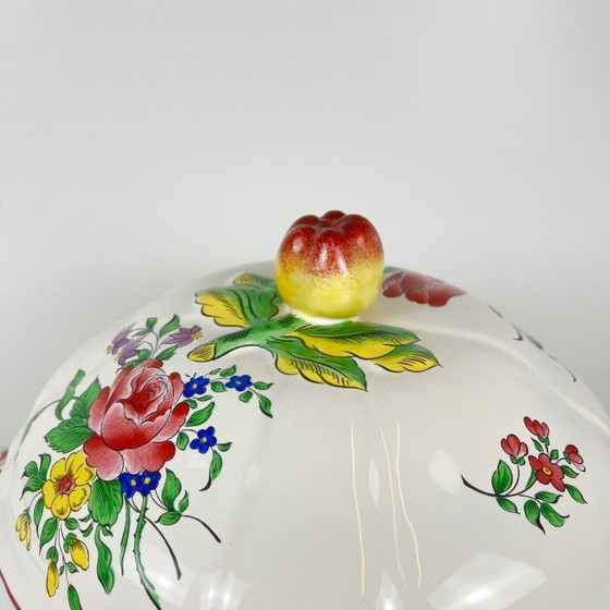 Image 1 of Soepterrine met deksel, model Réverbère, van KG Lunéville