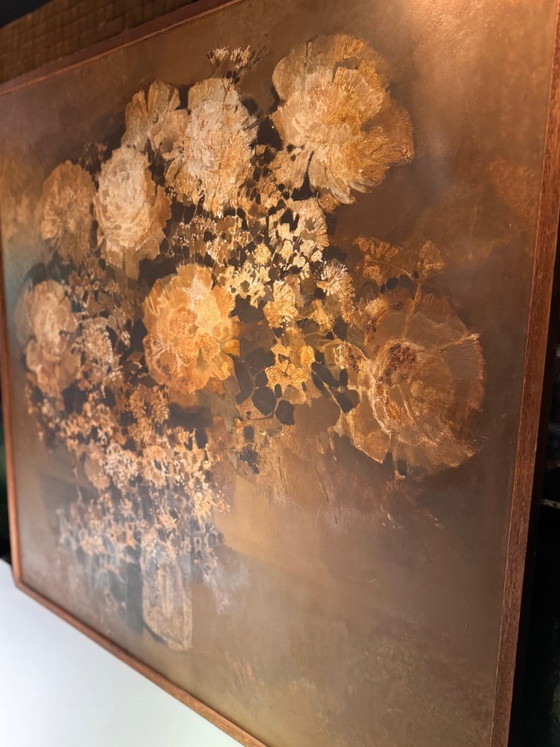 Image 1 of Gran cuadro floral de Ab Jongmans, 1978.