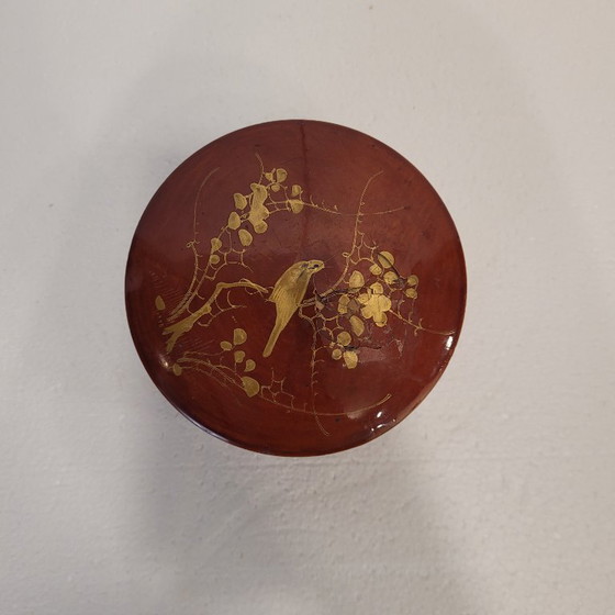 Image 1 of (10) Piatti con scatola, lacca urushi-e, periodo Showa, XX secolo - Giappone