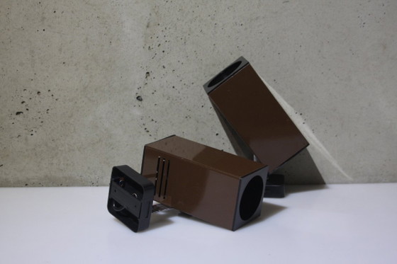Image 1 of 2 Wall Lamps – Brown – Square – 1980s