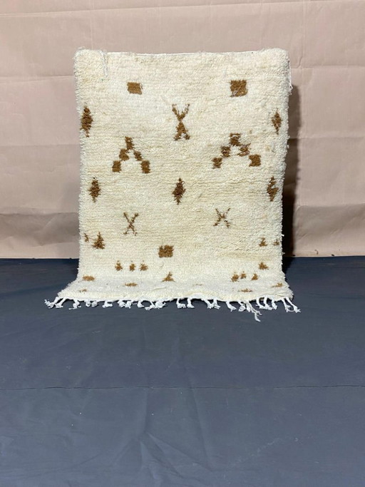 Alfombra de pelo largo hecha a mano Beni Ourain 200CMX100CM