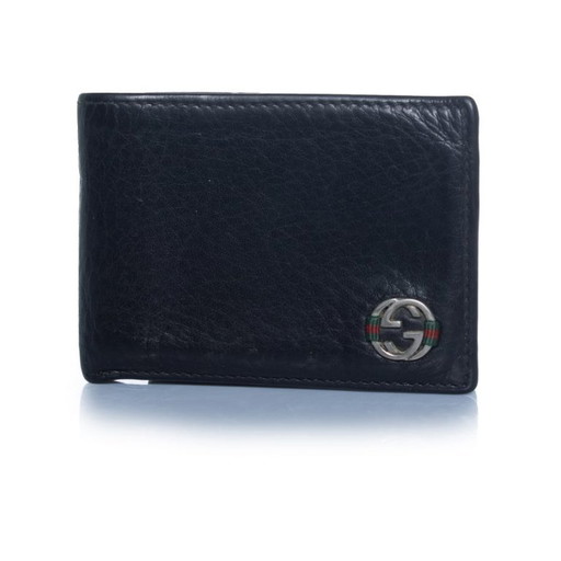 Gucci, black leather wallet