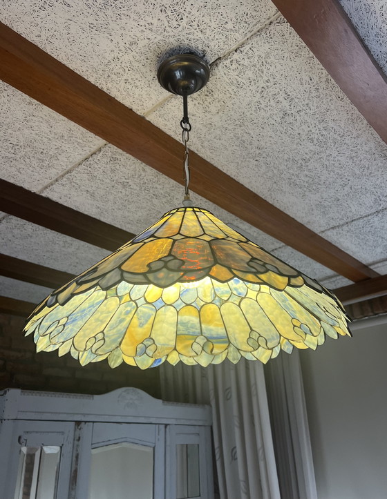 Image 1 of Lampada a sospensione vintage in stile Tiffany