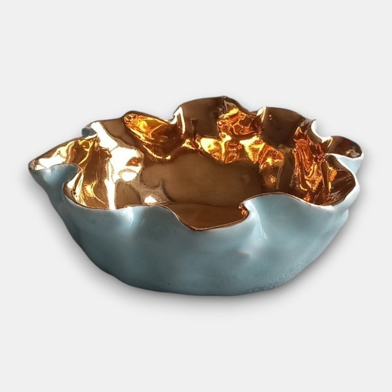 Image 1 of Vintage (1950-1970) decoratief keramische schaal uit de mid-century periode (ca. 1950–1970).