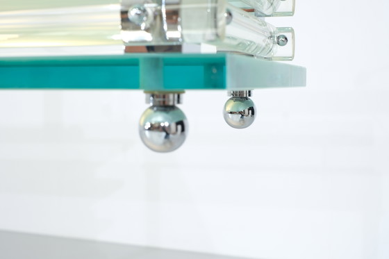 Image 1 of Large Glass Ceiling Hanging Chandelier, Italy 1970s