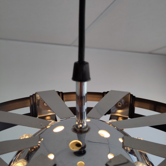 Vintage space age plafondlamp – Plafondlampen, Kunststof, Metaal (photo 7 of 11)