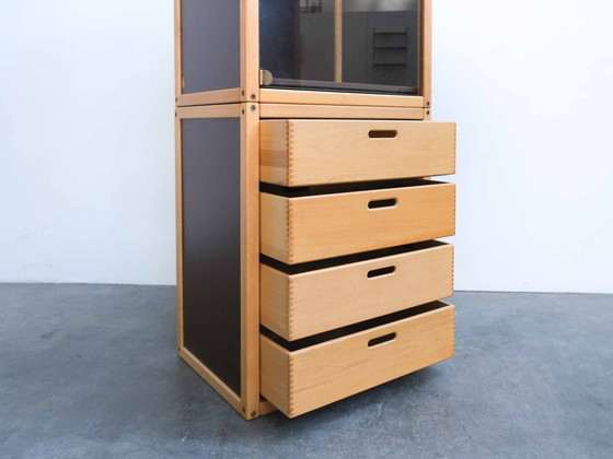 Image 1 of ARKIVA Flötotto armoire à plans | Meuble d'archives vintage avec vitrine | conception de tidløs