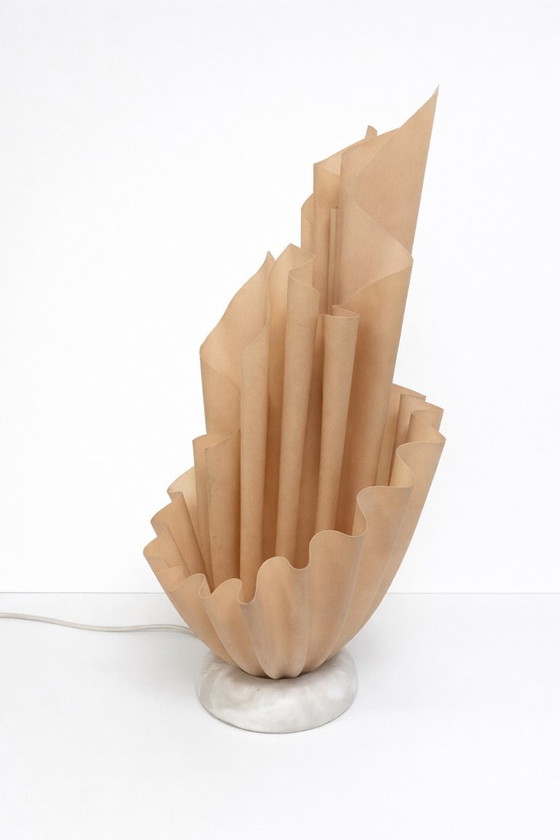 Image 1 of Georgia Jacob Corolle Table Lamp – French Sculptural Design 1970s – Marble Base