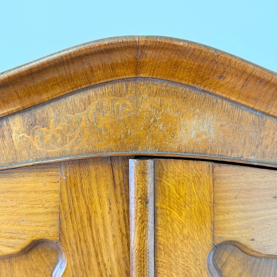 Antieke Eiken Biedermeier Meidenkast met Authentiek Pennenrek – Kledingkasten, Wood, Vintage (photo 4 of 15)