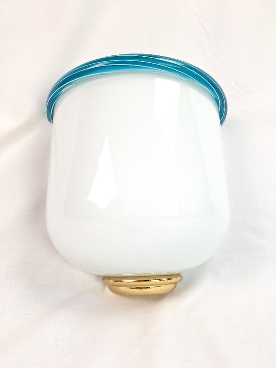 Image 1 of Art Deco handgeblazen Murano glazen wandlamp