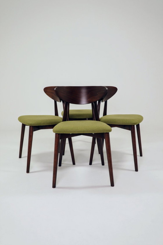 Image 1 of Eetkamerstoelen set van 4 eucalyptus groen