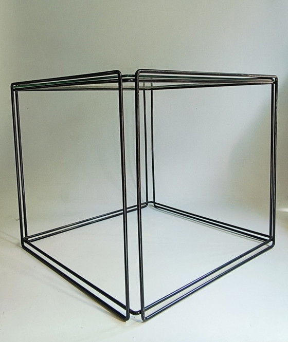 Image 1 of Set Of 2 Black Max Sauze Isocele Cube Side Table