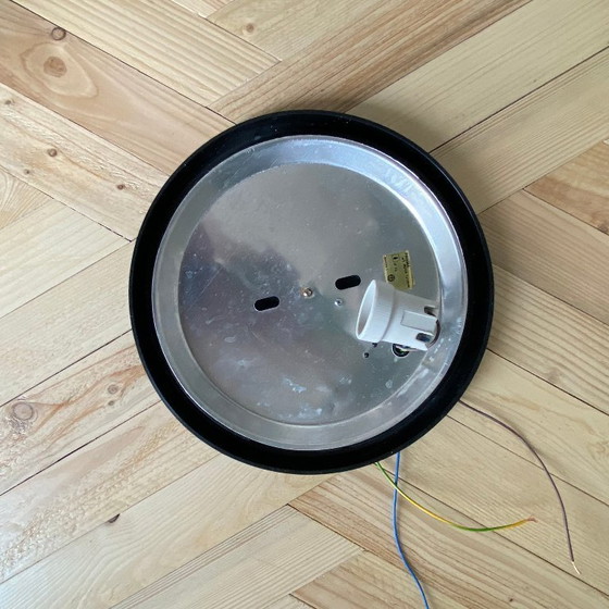 Image 1 of Prisma plafoniera rotonda in vetro Nova modello vintage giallo