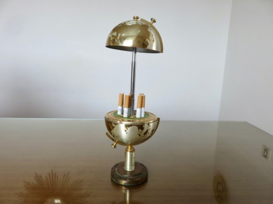 Image 1 of Globe, brass cigarette dispenser, 60s/70s
