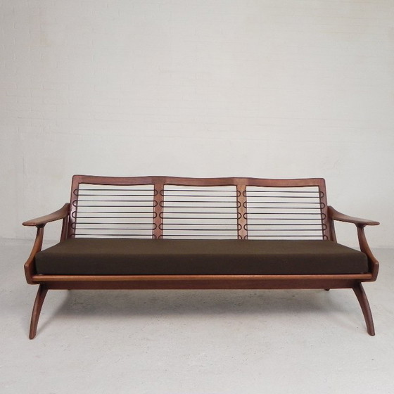 Divano a tre posti in teak De Ster Geldermalsen Gelderland, anni '60 – Divani 3 posti, Wood (photo 6 of 29)